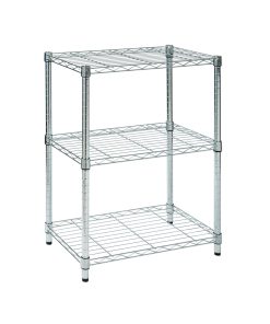 Honey Can Do 24 x 30 Chrome 3 Tier Adjustable Shelving Unit 250lbs - 1