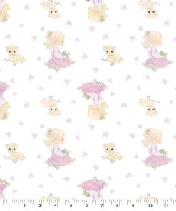 Springs Creative Precious Moments Girl In Flower Field Cotton Fabric