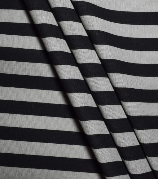 Halloween Black   Gray Stripes Cotton Fabric - Image 3