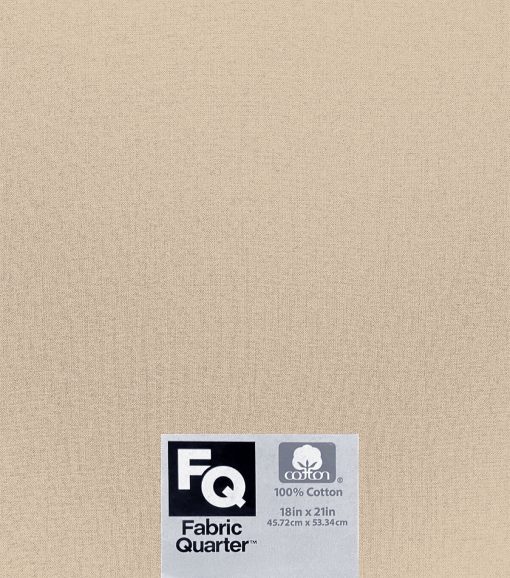 Cream 1 Piece Cotton Fabric Quarter - Image 2