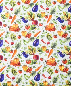 Tossed Vegetables Novelty Cotton Fabric