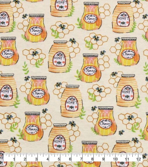 Honey Jars Super Snuggle Flannel Fabric - Image 2
