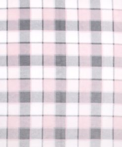 Pink Blackwatch Plaid Sew Lush Fleece Fabric