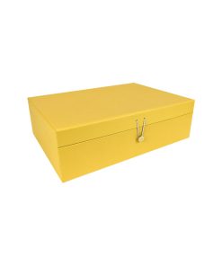 14 Gold Rectangle Box With Button Closure