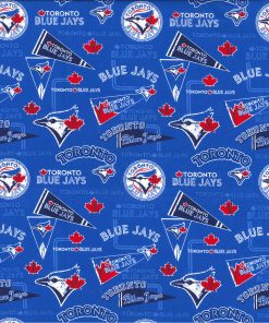 Fabric Traditions MLB Cotton Fabric Toronto Blue Jays Retro