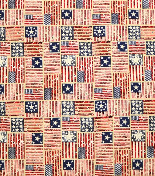 Americana Flags Super Snuggle Flannel Fabric - Image 2