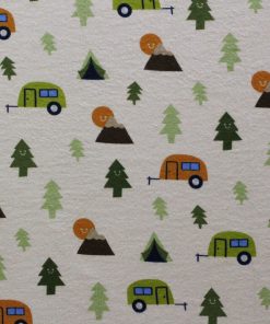 White Wilderness Mountains Super Snuggle Flannel Fabric
