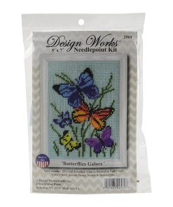 Design Works 7 x 5 Butterflies Galore Needlepoint Kit
