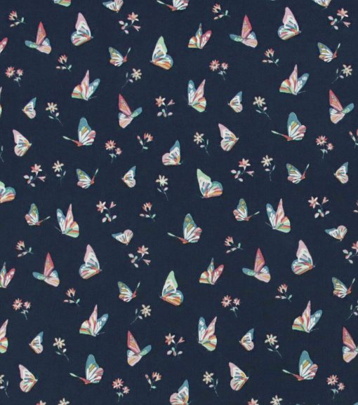 Butterflies   Flowers Super Snuggle Flannel Fabric