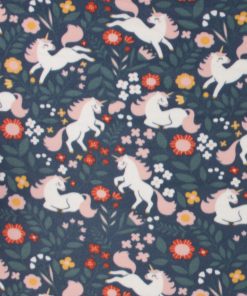 Unicorn Floral Blizzard Fleece Fabric