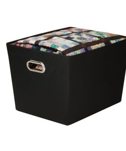 Honey Can Do 18.5 x 13 Black Storage Bin With Carrying Handles