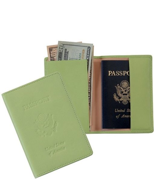 RFID Blocking Black Lettered Passport Case - Image 5