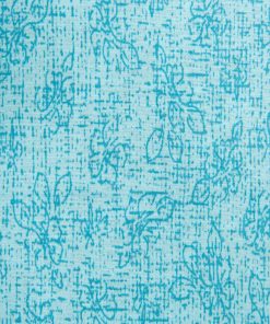 Teal Floral   Crosshatch Blender Quilt Cotton Fabric by Keepsake Calico