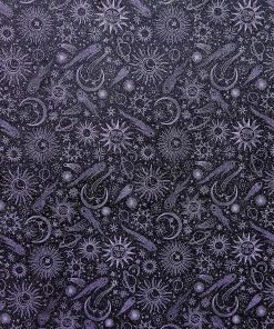 Celestial Space Quilt Glitter Cotton Fabric by Keepsake Calico