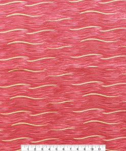 Red Wavy Lines Quilt Glitter Cotton Fabric by Keepsake Calico