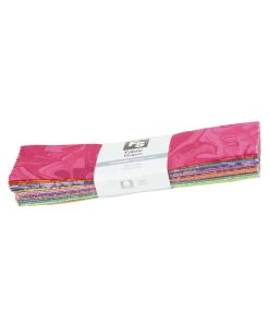 10 Multicolor Oil Crackled Cotton Fabric Shapes 20ct by Keepsake Calico