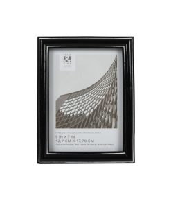 5 x 7 Black Glazing Resin Tabletop Picture Frame by Place   Time