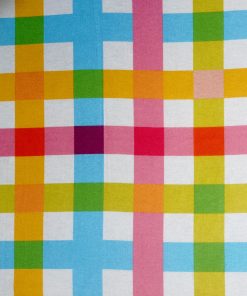 Multi Color Grid Super Snuggle Flannel Fabric By POP!