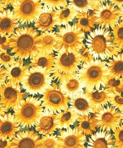 Fabric Traditions Photo Real Sunflowers Cotton Fabric by Keepsake Calico