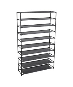 Simplify 59.5 Black 10 Tier Shoe Rack