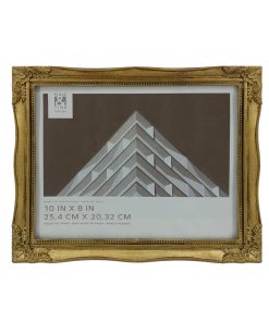 10 x 8 Gold Ornate Corners Tabletop Picture Frame by Place   Time