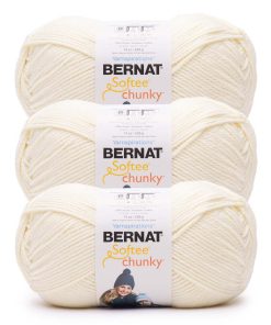 Bernat Softee Chunky 431yds Super Bulky Acrylic Yarn 3 Bundle