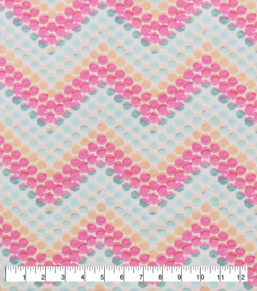 Dot Chevron Super Snuggle Flannel Fabric - Image 2