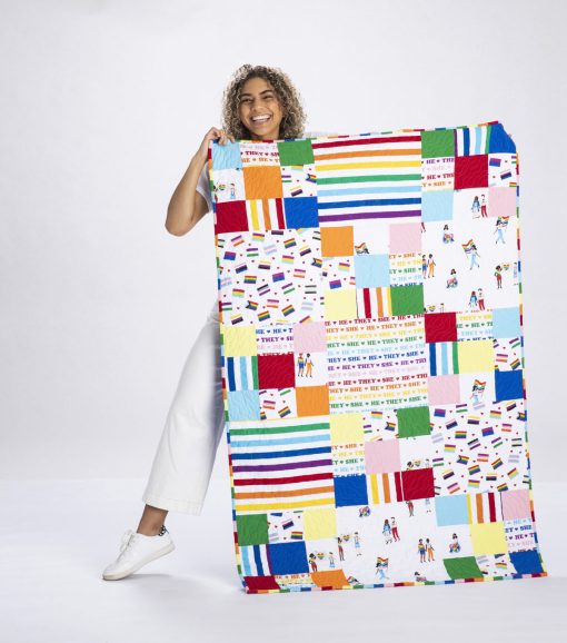 Super Snuggle Pride Stripe Flannel Fabric - Image 3