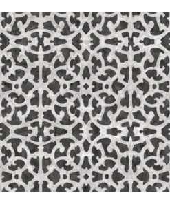 RoomMates Wallpaper Black   White Scroll Gate