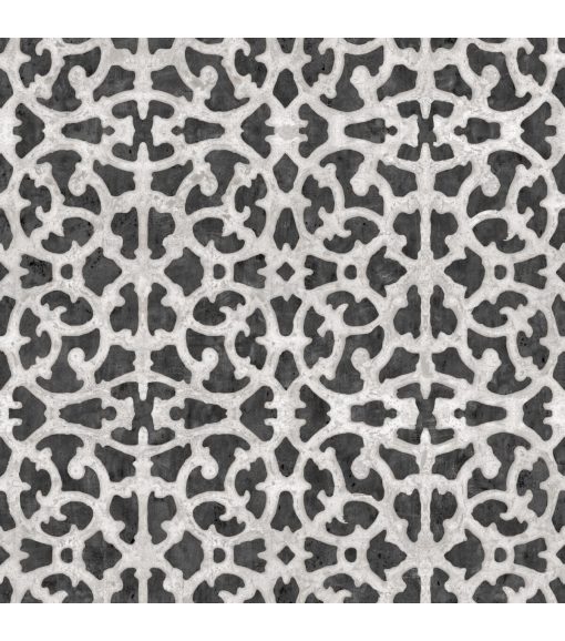 RoomMates Wallpaper Black   White Scroll Gate