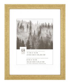 11 x 14 Matted to 8 x 10 Brass Wall Frame by Place   Time