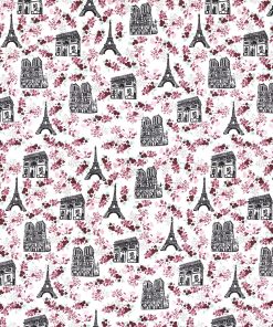 Paris Floral Architecture Super Snuggle Flannel Fabric