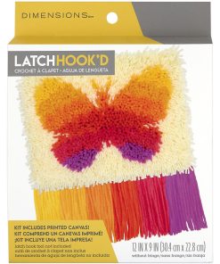Dimensions Butterfly Fringe Latch Hook Kit 12 x 9