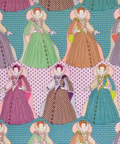 Alexander Henry The Queen on Blue Premium Cotton Fabric