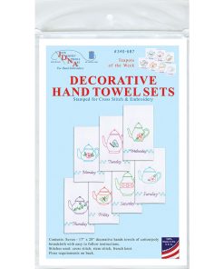 Jack Dempsey 17 x 28 Teapots of the Week Decorative Hand Towels 7ct