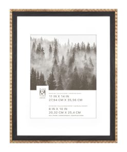 11 x 14 Matted to 8 x 10 Black   Brass Wall Frame by Place   Time