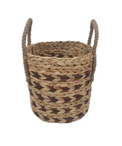 10 Water Hyacinth Woven Basket With Handles by Place   Time