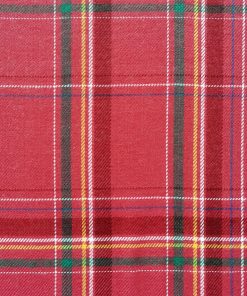 Red Tartan Brushed Plaid Polyester Flannel Fabric