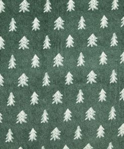 Green Tree Luxe Fleece Fabric
