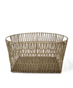 18.5 x 13 Bamboo Open Weave Basket by Place   Time