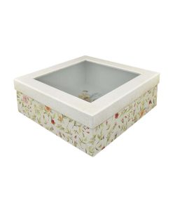 10 Bees on White   Green Storage Box With Window Lid by Place   Time