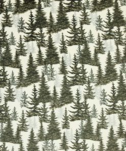 Evergreen Trees Sew Lush Fleece Fabric
