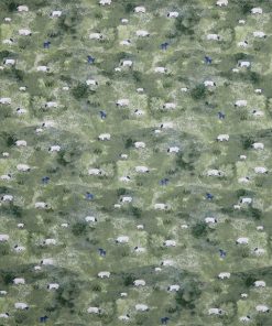 Sheep on Green Super Snuggle Flannel Fabric