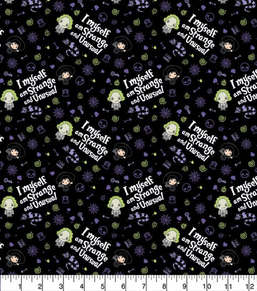 Beetlejuice Strange   Unusual Cotton Fabric