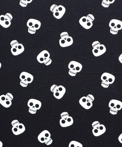 Skulls On Black Glow in The Dark Super Snuggle Flannel Fabric
