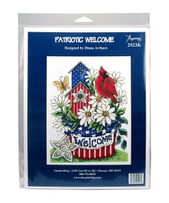 Imaginating 7.5 x 10 Patriotic Welcome Counted Cross Stitch Kit