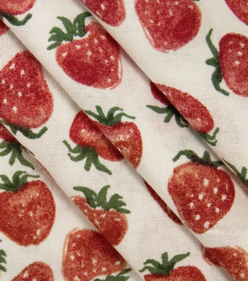 Tossed Strawberries Novelty Cotton Fabric - Image 3