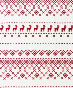 Red   White Gradient Fair Isle Christmas Luxe Flannel Fabric