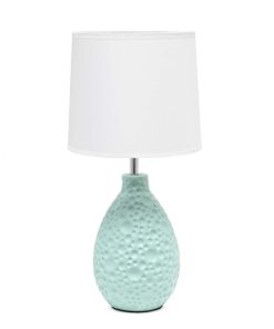 All The Rages 14 Ceramic Tear Drop Desk Lamp With Fabric Shade