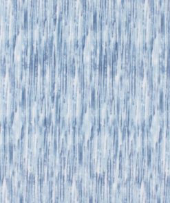 Blue Streaks on White Anti Pill Fleece Fabric